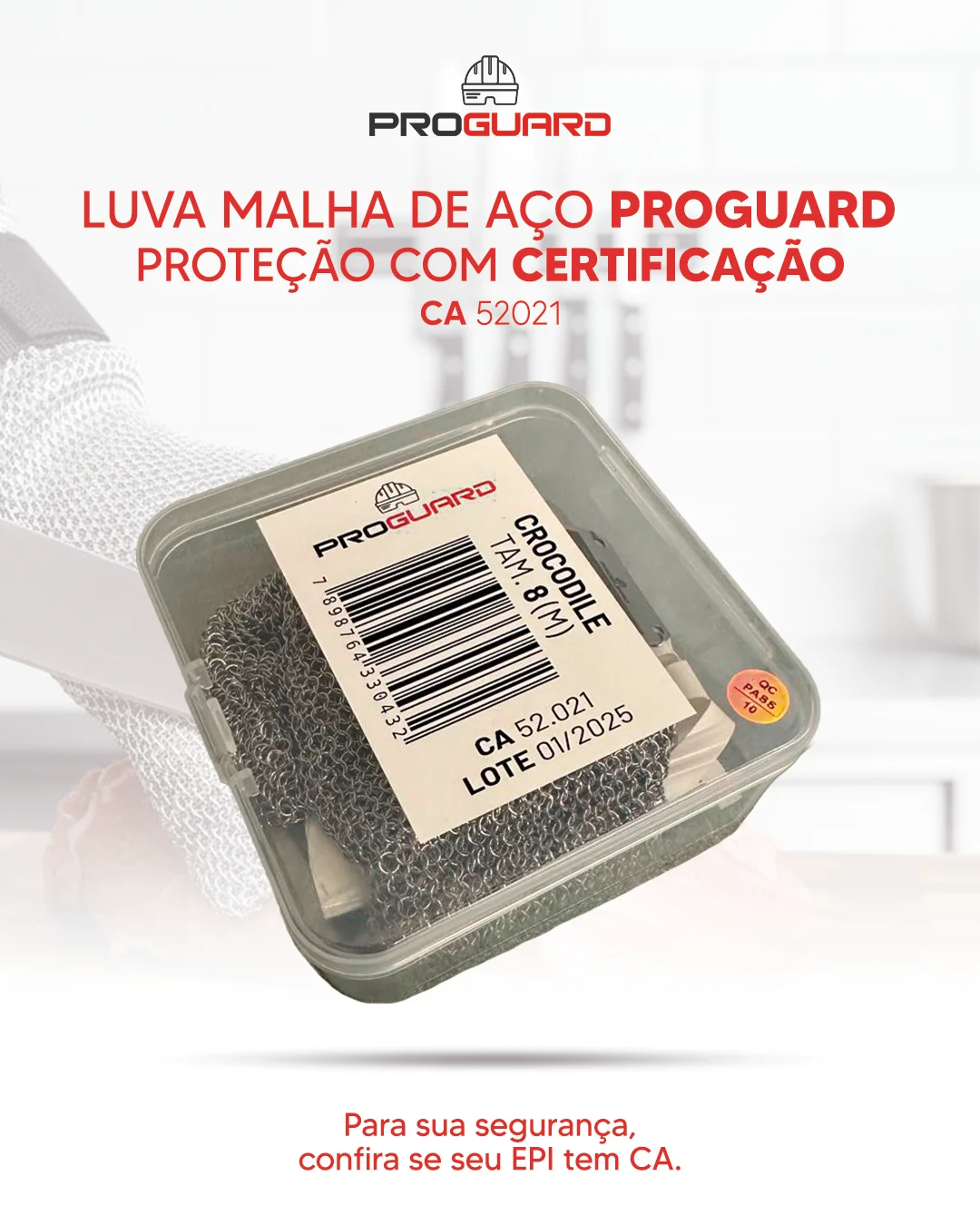 PROGUARD - Luva de Aço Anticorte CROCODILE - Aplicação